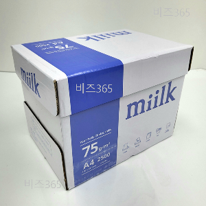 한국제지 밀크 A4용지 복사용지 75g 2500매 1BOX